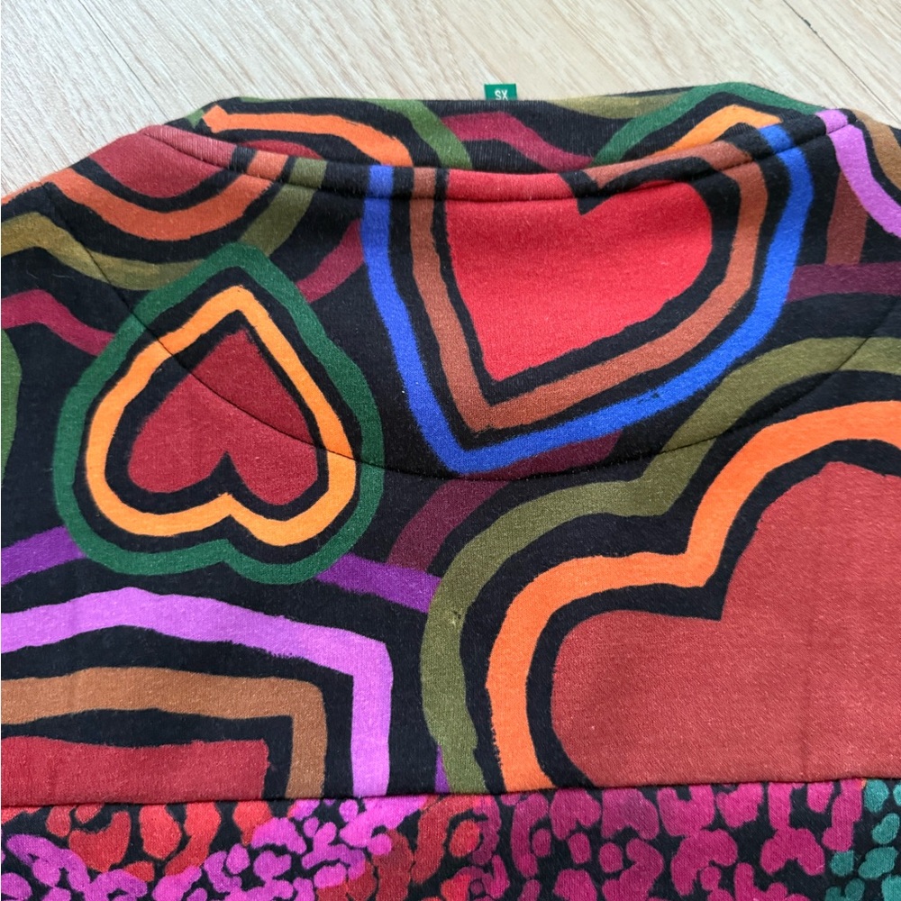 Farm Rio Patchwork Hearts Cropped Sweatshirt 🌈 - image 6